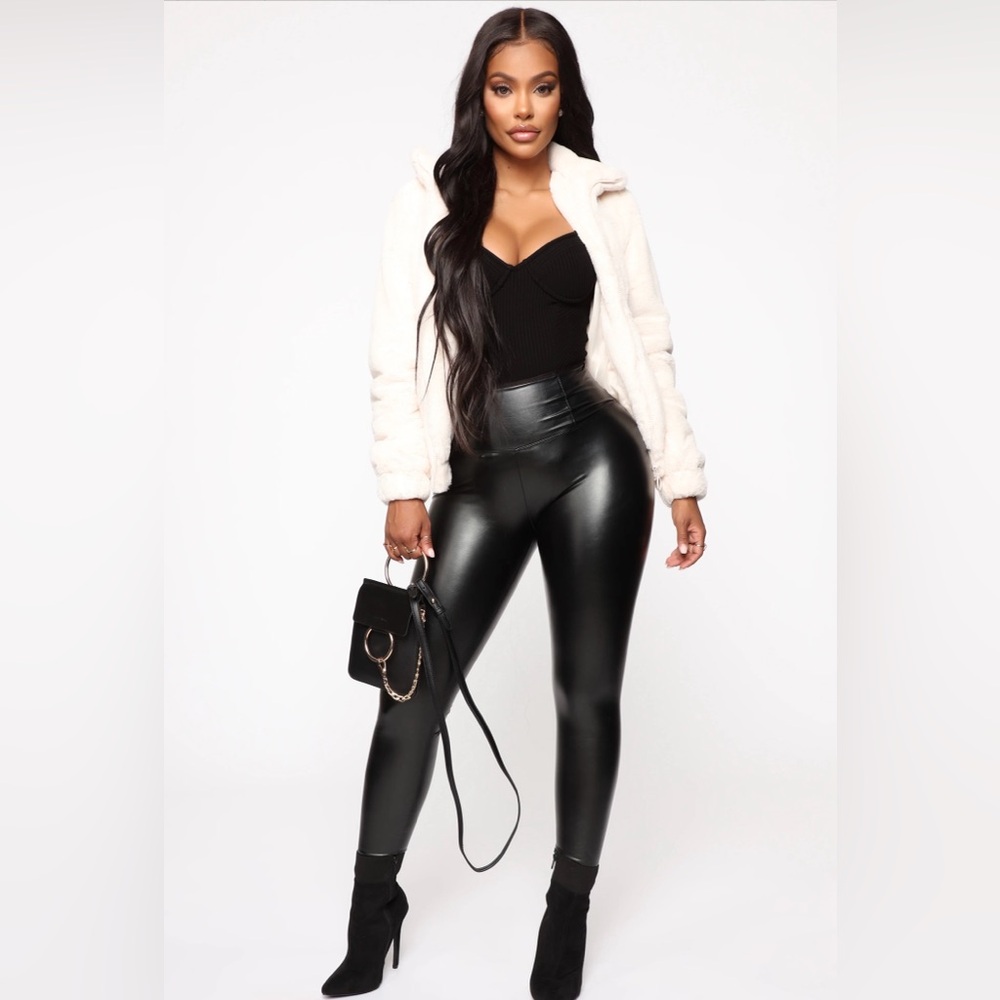 Fashion Nova Soft Touch Faux Fur Jacket - Cream - Picture 3 of 5